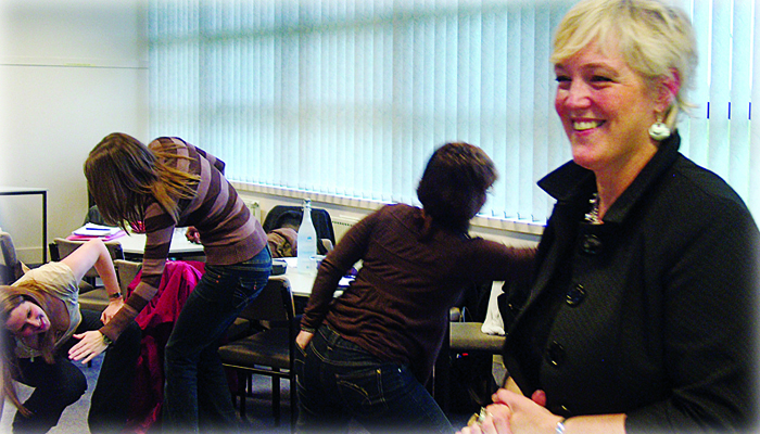 Janet in a Talking Voice workshop